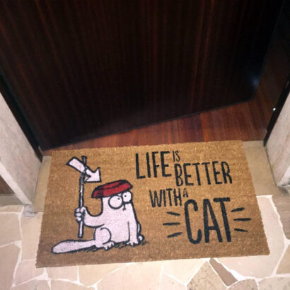 Tapete de Entrada "Life Is Better With a Cat Simon's"