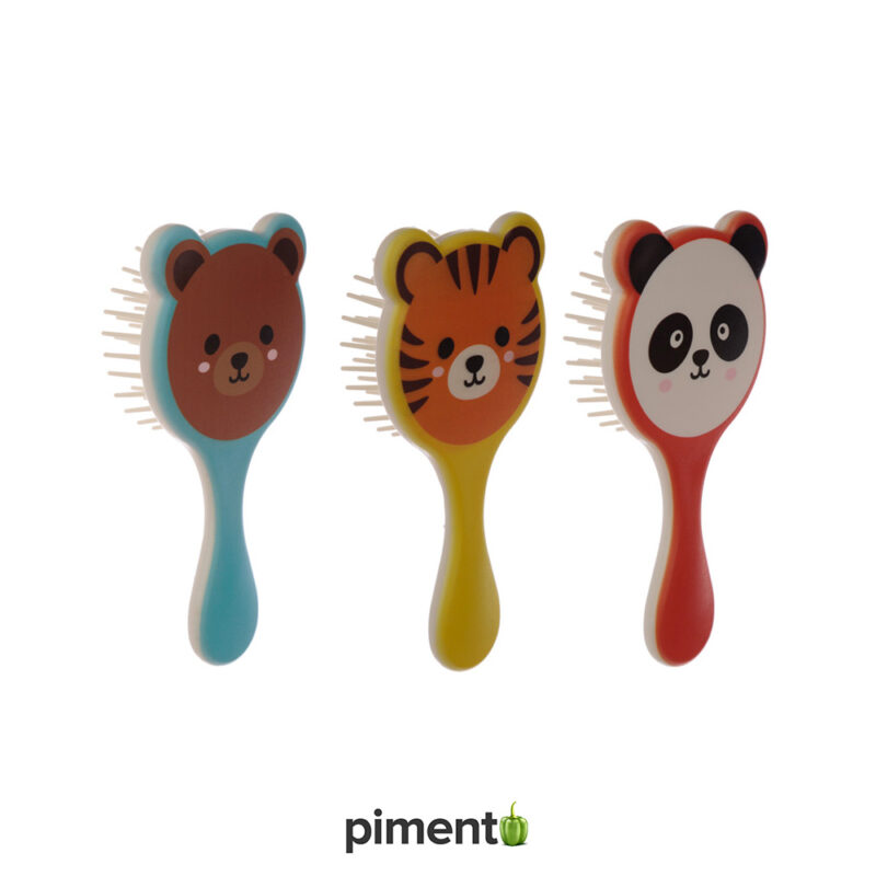 Escova para Cabelo Criança (Urso, Tigre e Panda)