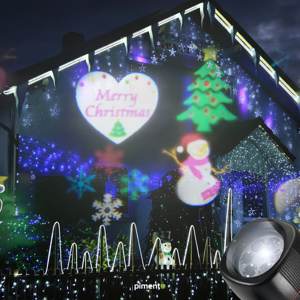 Projetor de Luzes de Natal Exterior / Interior | Decorações de Natal 2020