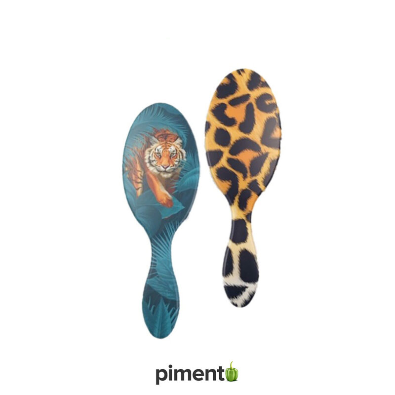 Escova de Cabelo viagem - tigre e padrão tigresa