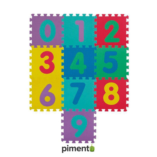 Tapete Puzzle c/ números para Crianças - 10 peças - Espuma EVA