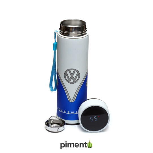 Garrafa Térmica Aço Inoxidável c/ termómetro - Azul - VW Pão de Forma