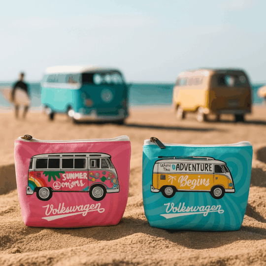 Carteira PVC VolksWagen VW Pão de Forma Campervan Surf