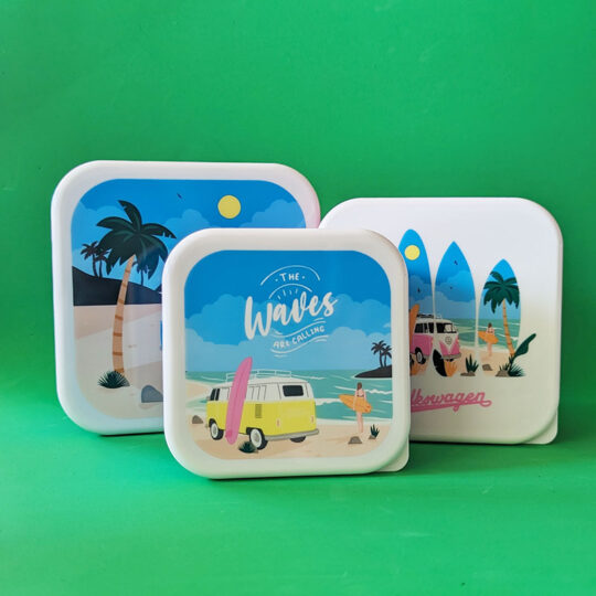 Conjunto 3 marmitas Volkswagen VW T1 Camper Bus Waves