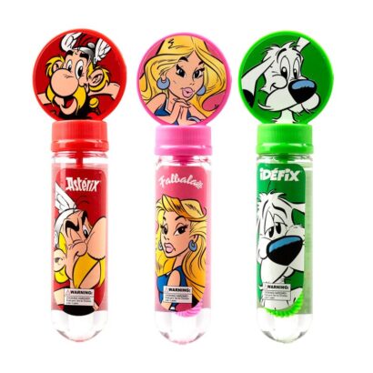 Bolhas - Bolas de Sabão - Asterix - 35ml de Solução, Plástico Resistente, Perfeito para Festas e Diversão ao Ar Livre