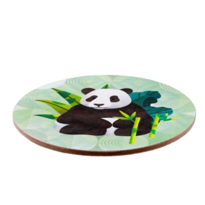 Conjunto Caneca e Base Panda - 300ml, Porcelana e Cortiça, Design Encantador de Panda, Apta para Micro-ondas, Ideal para Amantes de Pandas, Perfeita para Uso Diário, Ótima Opção de Presente, Alta Qualidade