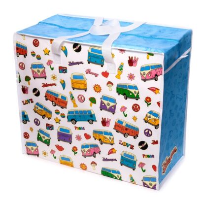 Saco de Arrumação VolksWagen VW Retro 48x54x28cm – Padrão Elegante, Ideal para Roupas, Brinquedos, Roupa de Capa, Edredon e Acessórios, Dobrável e Portátil, Fácil de Limpar, Organizador Versátil, Material Resistente, Design Compacto e Prático para qualquer espaço