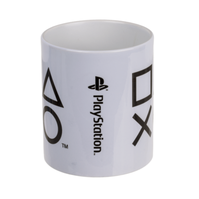 Caneca Playstation com Símbolos, 325 ml, 10 cm – Prenda Ideal para Fãs de Gaming, Videojogos, Gamers