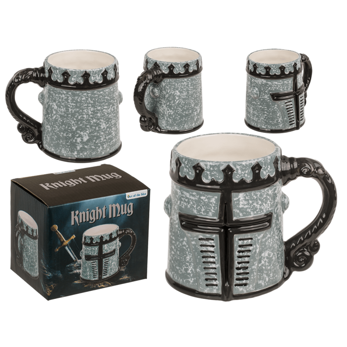 Caneca com Padrão de Armadura Medieval, 14,5 x 11 cm – Prenda Única para Fãs de História, Game of Thrones, House of the Dragon,Cavaleiros
