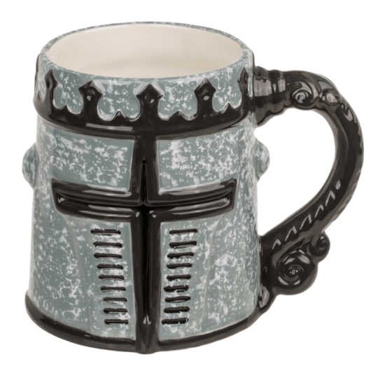 Caneca com Padrão de Armadura Medieval, 14,5 x 11 cm – Prenda Única para Fãs de História, Game of Thrones, House of the Dragon,Cavaleiros