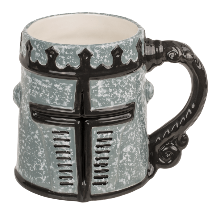 Caneca com Padrão de Armadura Medieval, 14,5 x 11 cm – Prenda Única para Fãs de História, Game of Thrones, House of the Dragon,Cavaleiros