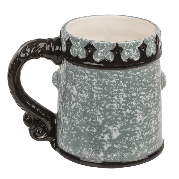 Caneca com Padrão de Armadura Medieval, 14,5 x 11 cm – Prenda Única para Fãs de História, Game of Thrones, House of the Dragon,Cavaleiros