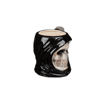 Caneca 3D com Rosto de Ceifeiro, 16,5 x 11 cm – Prenda Macabra e Incrível para Fãs de Horror