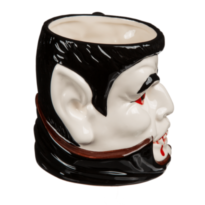 Caneca 3D com Rosto de Vampiro, 15 x 11,5 cm – Prenda Assustadora e Divertida para Fãs de Terror