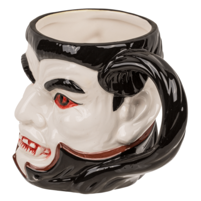 Caneca 3D com Rosto de Vampiro, 15 x 11,5 cm – Prenda Assustadora e Divertida para Fãs de Terror