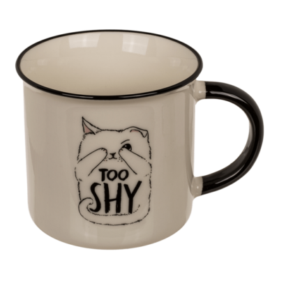 Caneca em New Bone China com Gatos Divertidos e Fofinhos, 250 ml, 9 x 8,5 cm – Prenda Fofa e Elegante para amantes de felinos