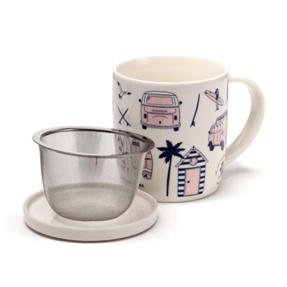 Conjunto de caneca com infusor e tampa VW Volkswagen Camper Bus