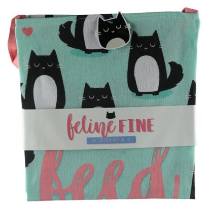 Avental Cozinha Feline Fine – Design Divertido com Gato Feline Fine, Ideal para Cozinhar com Estilo, 100% Algodão, Dimensões: 72×80 cm, Perfeito para Amantes de Gatos, Ótima Prenda para Qualquer Ocasião