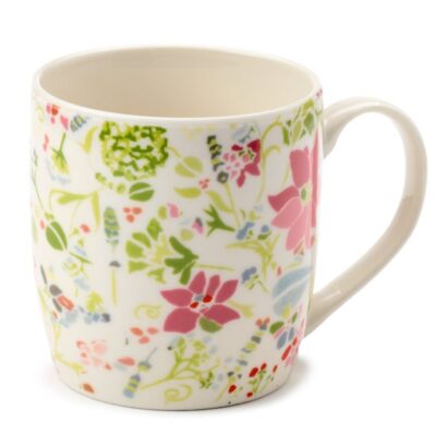 Caneca de Porcelana Julie Dodsworth Cor-de-rosa Botanical, 300ml – Design Floral Elegante, Feita de Porcelana de Alta Qualidade, Apta para Micro-ondas e Máquina de Lavar Loiça, Ideal para Café e Chá, Ótima Prenda para Amantes de Flores e Natureza