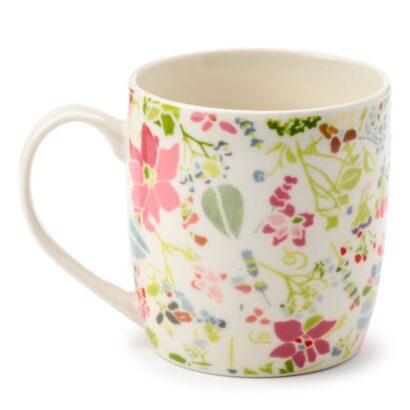 Caneca de Porcelana Julie Dodsworth Cor-de-rosa Botanical, 300ml – Design Floral Elegante, Feita de Porcelana de Alta Qualidade, Apta para Micro-ondas e Máquina de Lavar Loiça, Ideal para Café e Chá, Ótima Prenda para Amantes de Flores e Natureza