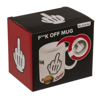 Caneca ‘Fuck Off’ em Cerâmica – Design Divertido e Irreverente, Capacidade de 250 ml, Dimensões Aproximadas: 8 × 10 cm, Perfeita para Café ou Chá, Inclui Embalagem de Oferta, Ótima Prenda para Quem Adora Humor Sarcástico