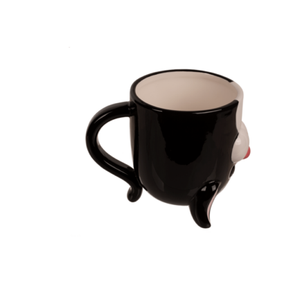 Caneca Cerâmica 2 em 1 - Bulldog – Design Criativo e Divertido, Capacidade de 500 ml, Dimensões Aproximadas: 12 × 14 cm, Ideal para Café, Chá ou Chocolate Quente, Perfeita para Amantes de Cães e Presentes Originais