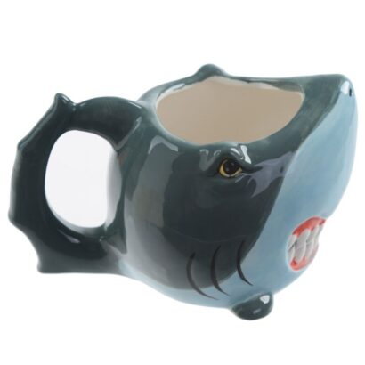 Caneca 3D em Forma de Tubarão – Design Criativo e Divertido, Capacidade de 400 ml, Fabricada em Dolomita Cerâmica, Ideal para Café ou Chá, Não Apta para Micro-ondas ou Máquina de Lavar Loiça, Perfeita para Amantes do Oceano