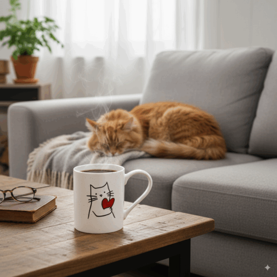 Caneca Múmia em Grés – Design Criativo e Temático, Dimensões Aproximadas: 14,5 × 11,5 cm, Ideal para Café ou Chá, Material Resistente em Grés, Perfeita para Halloween ou Fãs de Decoração Assustadora