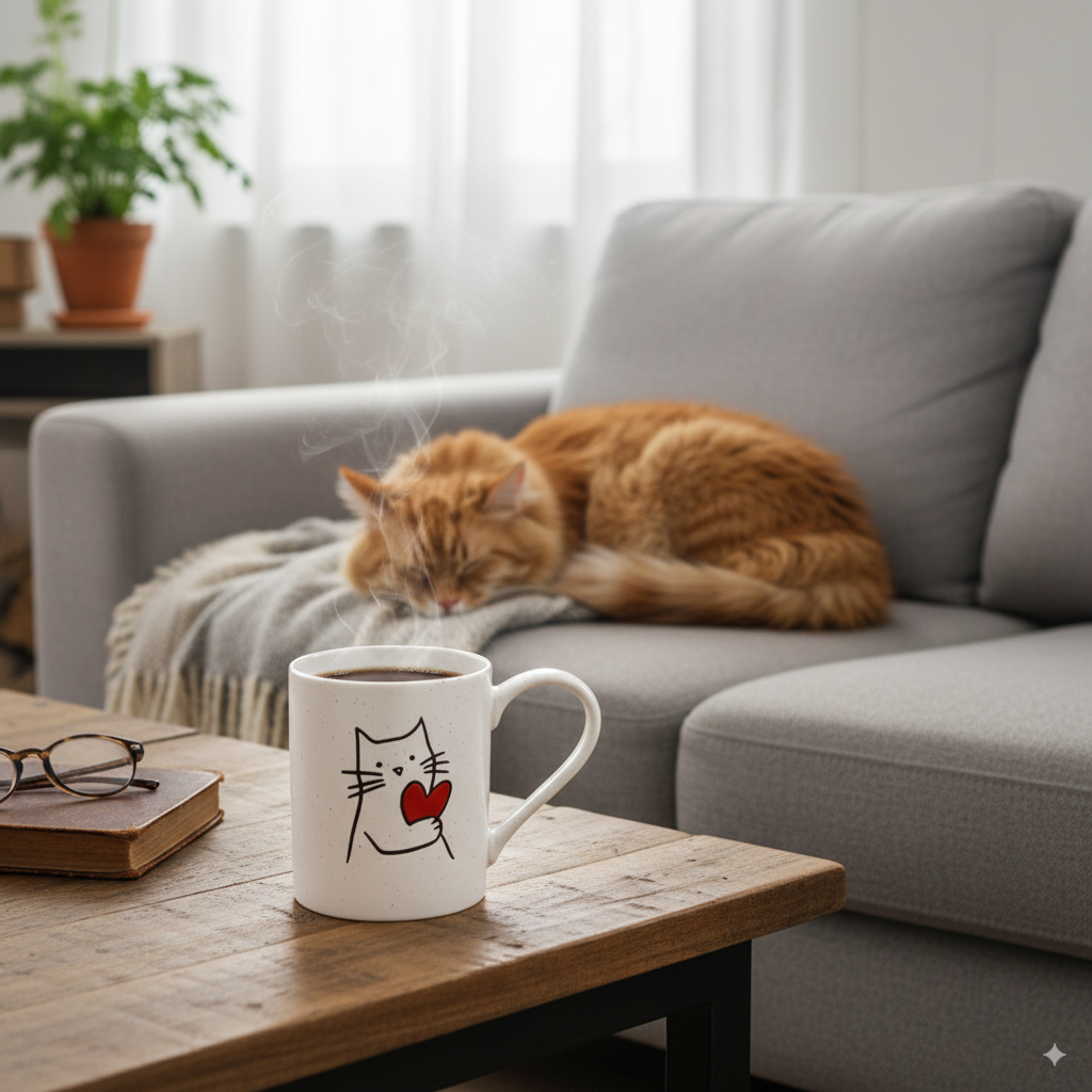 Caneca Múmia em Grés – Design Criativo e Temático, Dimensões Aproximadas: 14,5 × 11,5 cm, Ideal para Café ou Chá, Material Resistente em Grés, Perfeita para Halloween ou Fãs de Decoração Assustadora