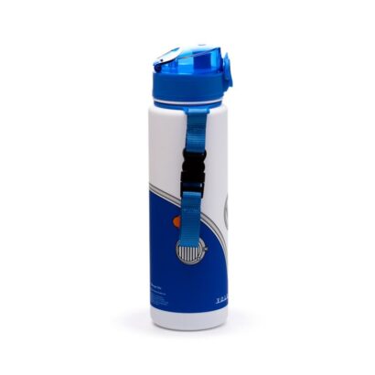 Garrafa Reutilizável Antiquebra com Topo Pop – Volkswagen VW T1 Camper Bus Azul – Capacidade de 600 ml, Livre de BPA, Ideal para Bebidas Frias, Design Oficial, Vedação em Silicone, Dimensões: 24 × 6,5 × 6,5 cm