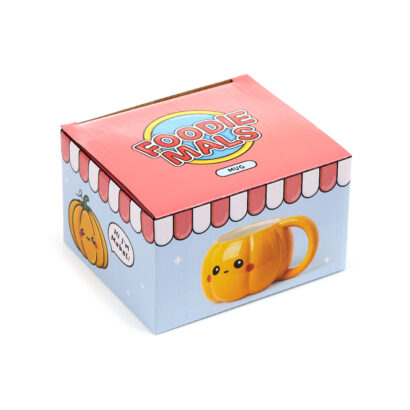 Caneca de Cerâmica em Forma de Abóbora – Foodiemals – Design Criativo e Temático, Ideal para Café, Chá ou Chocolate Quente, Perfeita para Halloween e Presentes Originais