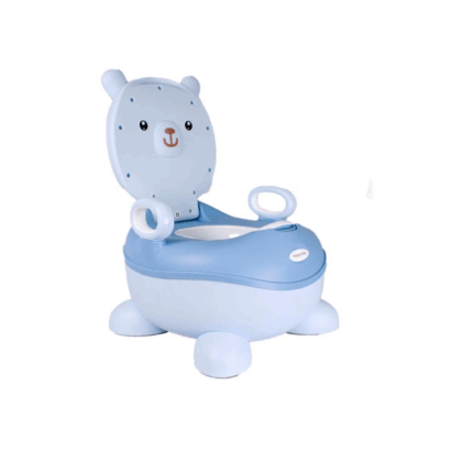 Cadeirinha de Bacio para Crianças – Design Adorável com Ursinho, Assento Acolchoado Ergonómico, Encosto Alto e Apoios de Braço, Taça Removível para Limpeza Fácil, Base Antiderrapante, Portátil e Leve
