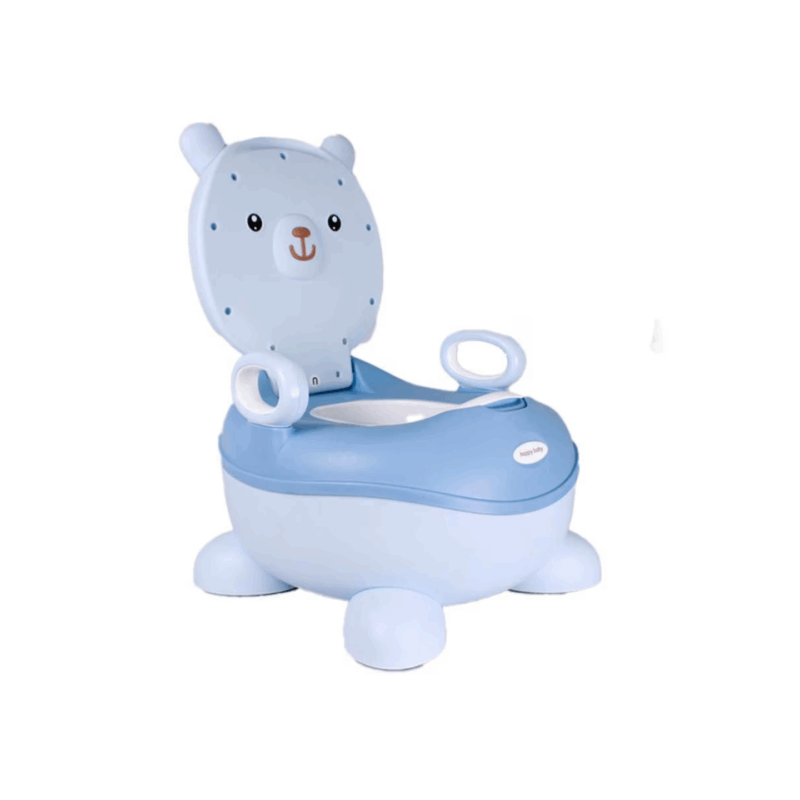 Cadeirinha de Bacio para Crianças – Design Adorável com Ursinho, Assento Acolchoado Ergonómico, Encosto Alto e Apoios de Braço, Taça Removível para Limpeza Fácil, Base Antiderrapante, Portátil e Leve
