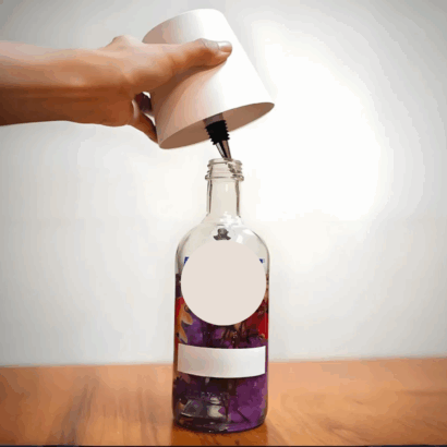 Candeeiro LED de Garrafa Recarregável – Lâmpada de Mesa Portátil com Sensor Touch, 3 Intensidades de Luz, Mudança de Cor, Autonomia até 13h, Compatível com Gargalos até 3 cm