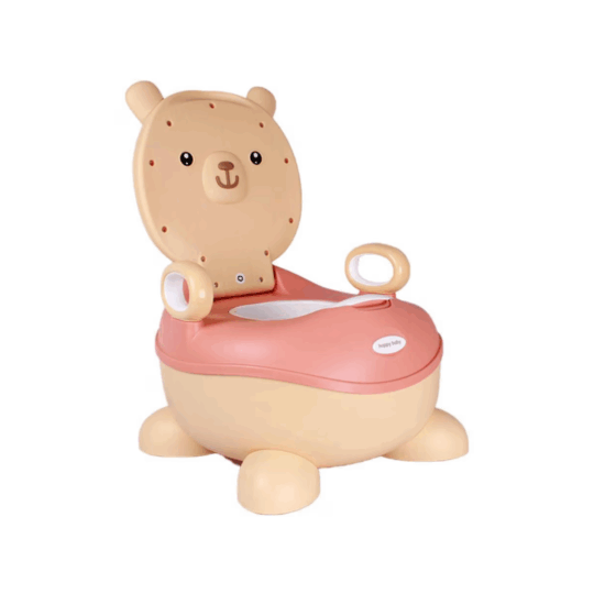 Cadeirinha de Bacio para Crianças – Design Adorável com Ursinho, Assento Acolchoado Ergonómico, Encosto Alto e Apoios de Braço, Taça Removível para Limpeza Fácil, Base Antiderrapante, Portátil e Leve