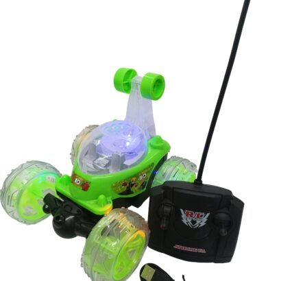 Carro Acrobático de Controlo Remoto STUNT 360° – Veículo RC com Luzes LED, Música, Rotação e Capotamentos, Bateria Recarregável, Alcance até 25 m, Ideal para Crianças 6+