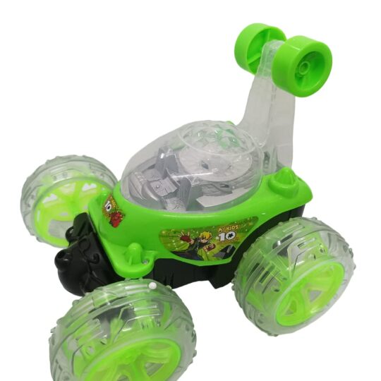Carro Acrobático de Controlo Remoto STUNT 360° – Veículo RC com Luzes LED, Música, Rotação e Capotamentos, Bateria Recarregável, Alcance até 25 m, Ideal para Crianças 6+