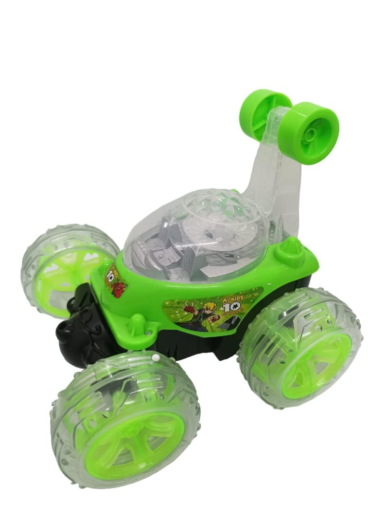 Carro Acrobático de Controlo Remoto STUNT 360° – Veículo RC com Luzes LED, Música, Rotação e Capotamentos, Bateria Recarregável, Alcance até 25 m, Ideal para Crianças 6+