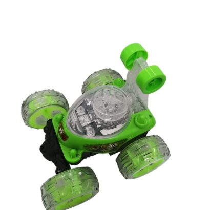 Carro Acrobático de Controlo Remoto STUNT 360° – Veículo RC com Luzes LED, Música, Rotação e Capotamentos, Bateria Recarregável, Alcance até 25 m, Ideal para Crianças 6+
