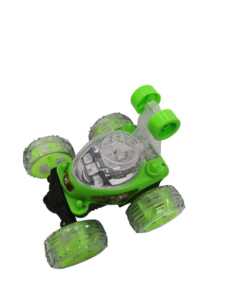 Carro Acrobático de Controlo Remoto STUNT 360° – Veículo RC com Luzes LED, Música, Rotação e Capotamentos, Bateria Recarregável, Alcance até 25 m, Ideal para Crianças 6+