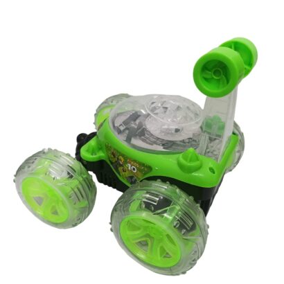Carro Acrobático de Controlo Remoto STUNT 360° – Veículo RC com Luzes LED, Música, Rotação e Capotamentos, Bateria Recarregável, Alcance até 25 m, Ideal para Crianças 6+