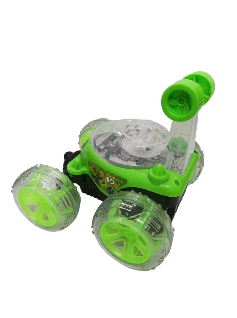 Carro Acrobático de Controlo Remoto STUNT 360° – Veículo RC com Luzes LED, Música, Rotação e Capotamentos, Bateria Recarregável, Alcance até 25 m, Ideal para Crianças 6+