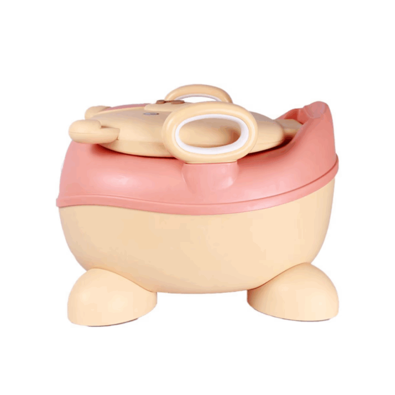 Cadeirinha de Bacio para Crianças – Design Adorável com Ursinho, Assento Acolchoado Ergonómico, Encosto Alto e Apoios de Braço, Taça Removível para Limpeza Fácil, Base Antiderrapante, Portátil e Leve