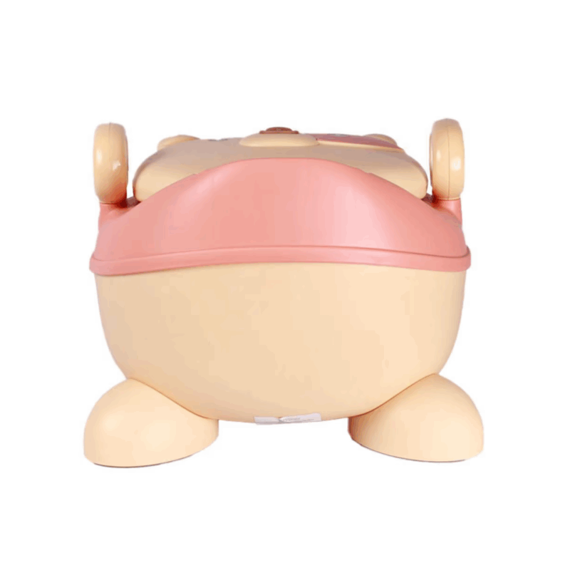 Cadeirinha de Bacio para Crianças – Design Adorável com Ursinho, Assento Acolchoado Ergonómico, Encosto Alto e Apoios de Braço, Taça Removível para Limpeza Fácil, Base Antiderrapante, Portátil e Leve