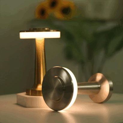Candeeiro LED de Mesa Recarregável USB – Lâmpada Touch com 3 Intensidades de Luz, Mudança de Cor, Autonomia até 5h, Base Antiderrapante e Design Moderno